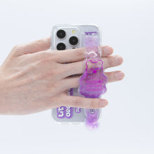 Load image into Gallery viewer, SECOND UNIQUE NAME Tube Bear Phone Clear Case Purple