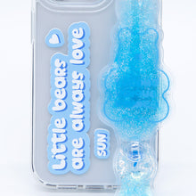 Load image into Gallery viewer, SECOND UNIQUE NAME Tube Bear Phone Clear Case Blue