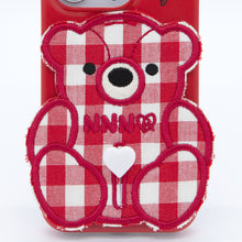 Load image into Gallery viewer, SECOND UNIQUE NAME CASE PATCH CHECK BEAR RED