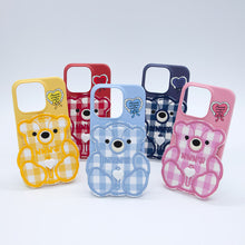 Load image into Gallery viewer, SECOND UNIQUE NAME CASE PATCH CHECK BEAR RED