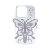 Load image into Gallery viewer, SECOND UNIQUE NAME Clear Patch Butterfly Silver