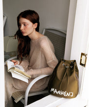 Load image into Gallery viewer, MARHEN.J Leanna Drawstring Backpack Olive Khaki