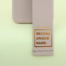 Load image into Gallery viewer, SECOND UNIQUE NAME Leather Card Natural Ivory