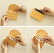 Load image into Gallery viewer, D.LAB Nini Card Wallet Peacock Navy