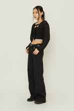 Load image into Gallery viewer, TARGETTO Crochet Bolero Cardigan Black