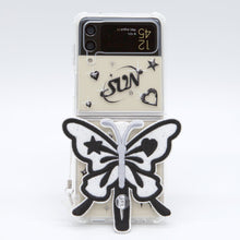 Load image into Gallery viewer, SECOND UNIQUE NAME Clear Patch Butterfly Black (Z FLIP)