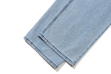Load image into Gallery viewer, TARGETTO Side Slit Denim Pants Light Indigo (NMIXX Jiwoo's pick)
