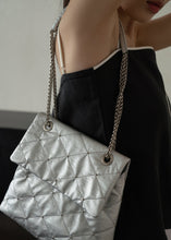 Load image into Gallery viewer, KWANI Lozenge Studded Bag Cool Silver
