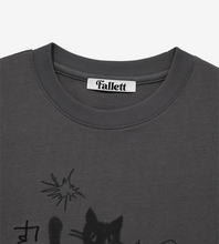 Load image into Gallery viewer, FALLETT Night Nero Crop Short Sleeve Charcoal
