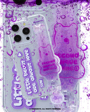 Load image into Gallery viewer, SECOND UNIQUE NAME Tube Bear Phone Clear Case Purple
