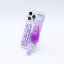 Load image into Gallery viewer, SECOND UNIQUE NAME Tube Bear Phone Clear Case Purple
