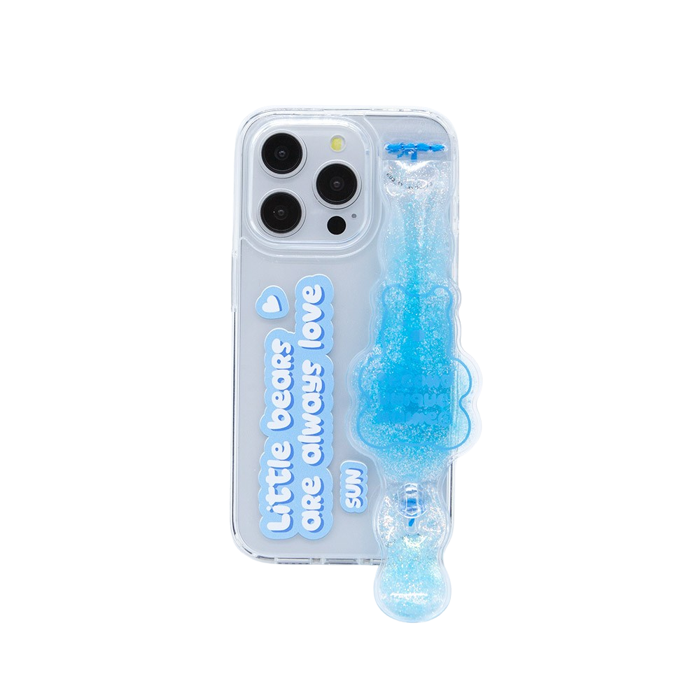 SECOND UNIQUE NAME Tube Bear Phone Clear Case Blue