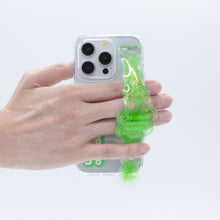 Load image into Gallery viewer, SECOND UNIQUE NAME Tube Bear Phone Clear Case Green
