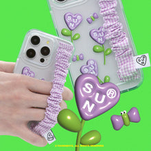 Load image into Gallery viewer, SECOND UNIQUE NAME Check Gobull Band Clear Phone Case Purple
