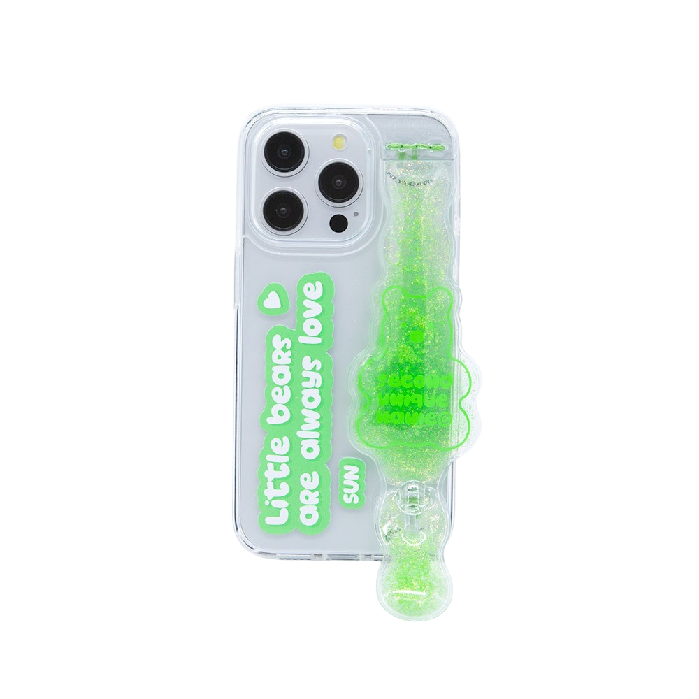 SECOND UNIQUE NAME Tube Bear Phone Clear Case Green