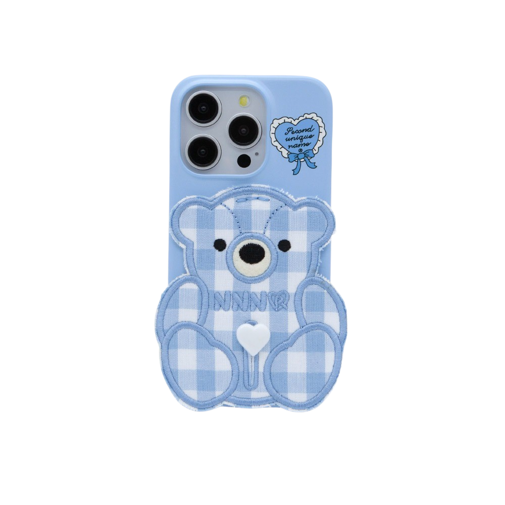 SECOND UNIQUE NAME CASE PATCH CHECK BEAR SKY BLUE
