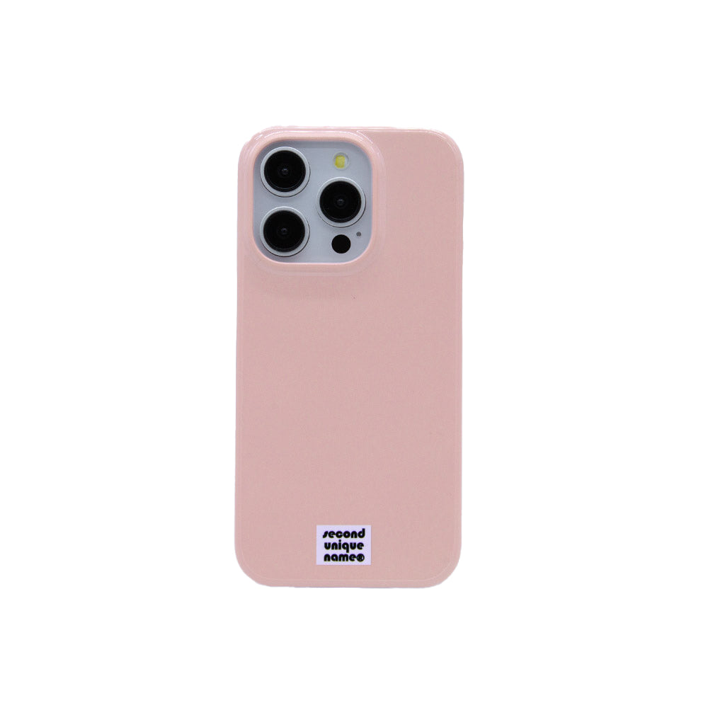 SECOND UNIQUE NAME Graphic Color Phone Case Peach Pink