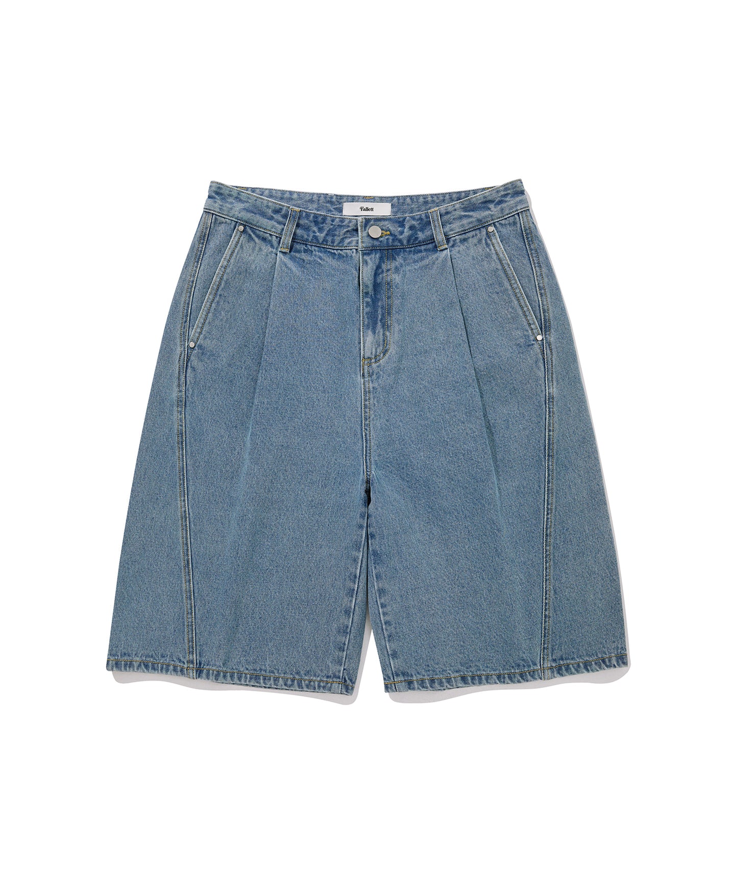 FALLETT Bermuda Denim Shorts Blue