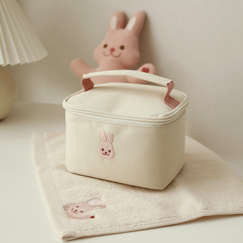 CHEZ-BEBE Embroidery Mini Cooling Bag Chezbbit (Pink Rabbit)