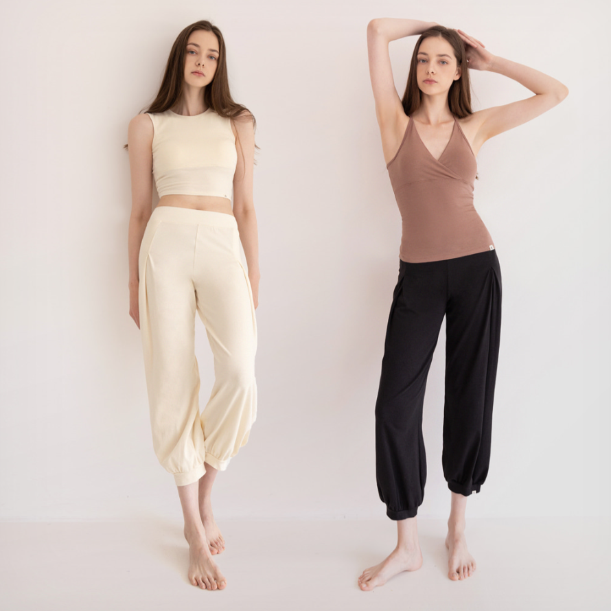 CONCHWEAR Yoga Like Pintuck Pants 3Colors