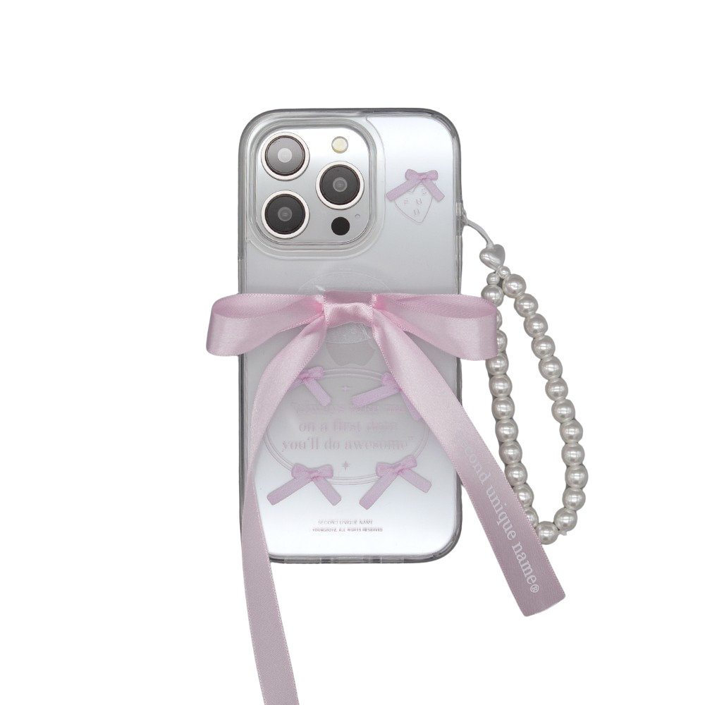 SECOND UNIQUE NAME Ballet Ribbon Clear Case Pink