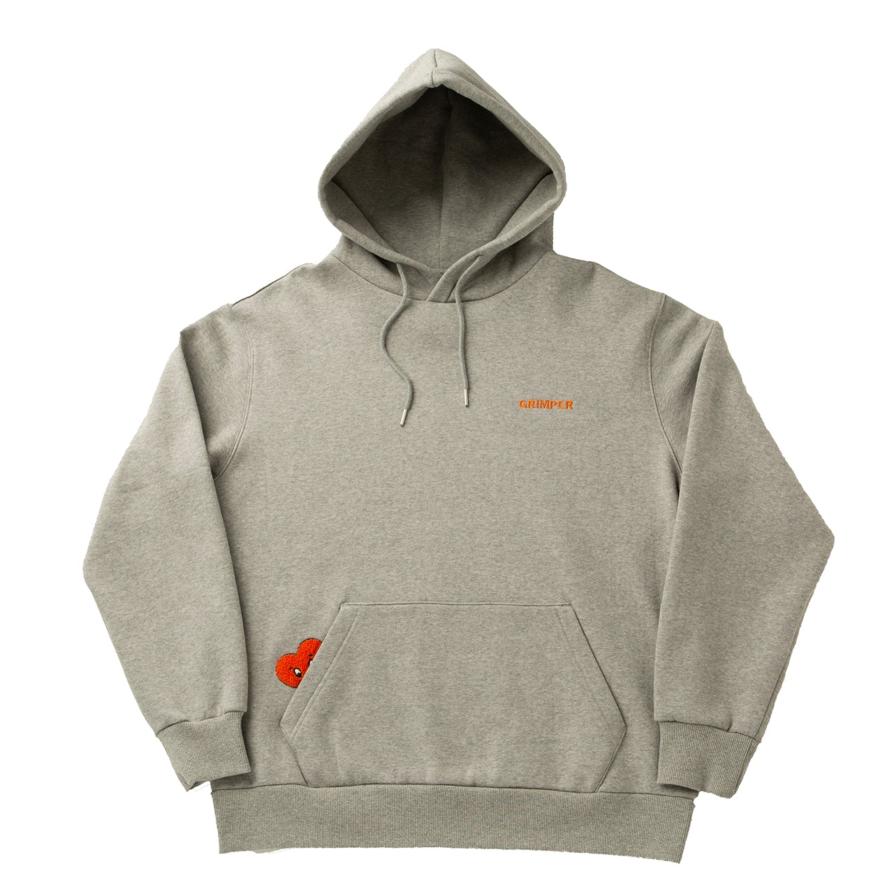 GRIMPER Shyly Heart Hoodie Grey
