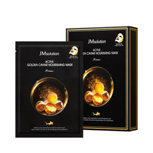 Load image into Gallery viewer, JM SOLUTION Active Golden Caviar Nourishing Mask (1 Box of 10 Sheets)
