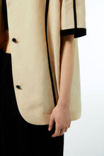 Load image into Gallery viewer, EMKM Line Point Linen Jacket Beige
