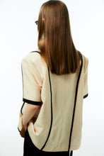 Load image into Gallery viewer, EMKM Line Point Linen Jacket Beige
