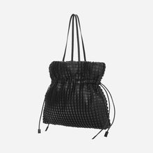 Load image into Gallery viewer, KWANI Square Embossed Bag Big Tote Black
