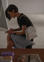 Load image into Gallery viewer, KWANI Lozenge Small Silver Studded Bag
