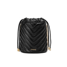 Load image into Gallery viewer, LOEKA Matilda Drawstring Bag Black
