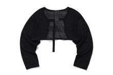 Load image into Gallery viewer, TARGETTO Crochet Bolero Cardigan Black
