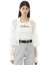 Load image into Gallery viewer, EMKM Seethrough Feather Jacquard Shirts
