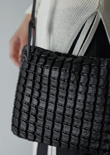 Load image into Gallery viewer, KWANI Square Embossed Bag Mini Tote Black
