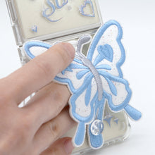 Load image into Gallery viewer, SECOND UNIQUE NAME Clear Patch Butterfly Blue (Z FLIP)
