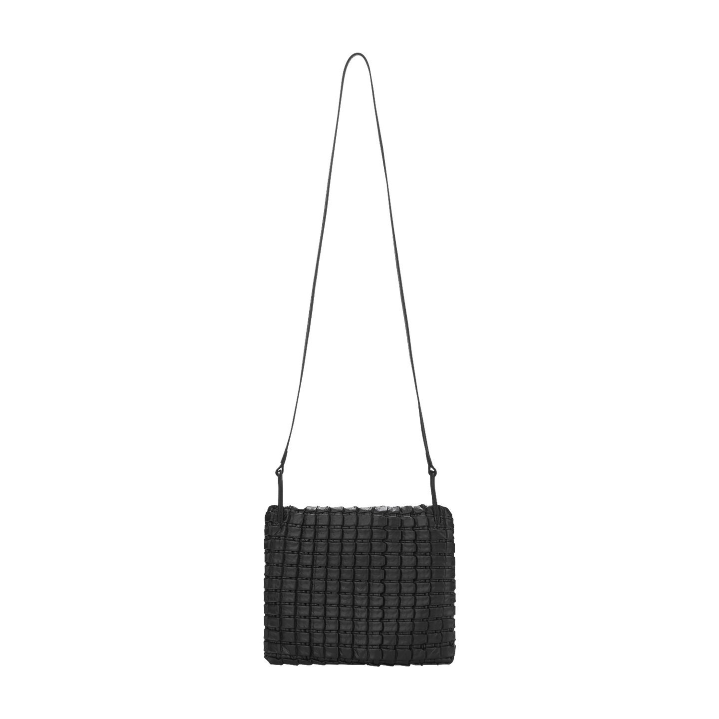 KWANI Square Embossed Bag Mini Tote Black