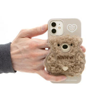 Load image into Gallery viewer, SECOND UNIQUE NAME Sun Case Patch Fleece Bear Mocha Cream
