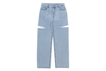 Load image into Gallery viewer, TARGETTO Side Slit Denim Pants Light Indigo (NMIXX Jiwoo&#39;s pick)
