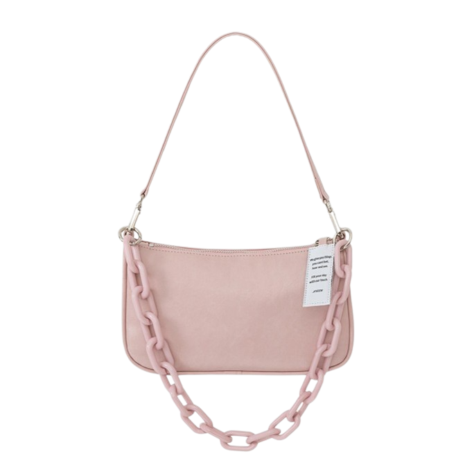 NIEEH Envelope Bag(Leather) Baby Pink