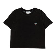 Load image into Gallery viewer, BEYOND CLOSET Women&#39;s Edition Nomantic Sports Velvet T-Shirt Black
