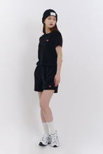 Load image into Gallery viewer, BEYOND CLOSET Women&#39;s Edition Nomantic Sports Velvet T-Shirt Black
