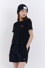 Load image into Gallery viewer, BEYOND CLOSET Women&#39;s Edition Nomantic Sports Velvet T-Shirt Black
