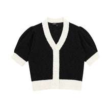 Load image into Gallery viewer, CITYBREEZE Puff Sleeve Cropped Cardigan Black

