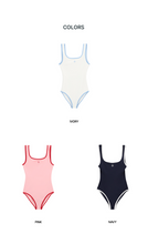 Load image into Gallery viewer, CITYBREEZE Symbol Logo String Swimsuit Navy
