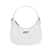 Load image into Gallery viewer, STRETCH ANGELS Glossy Ready To MINI HOBO Bag White
