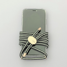 Load image into Gallery viewer, ARNO iPhone Case with Rope Strap Black White
