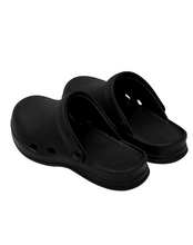 Load image into Gallery viewer, 23.65 Bisbee Rubber Mules Black
