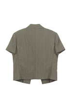 Load image into Gallery viewer, EMKM Unbalance Collar Stitch Jacket Charcoal
