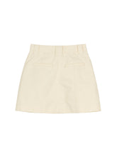 Load image into Gallery viewer, EMKM Stitch Point Mini Skirt Beige
